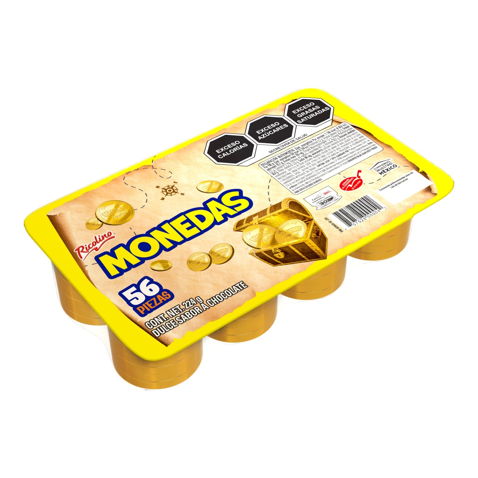 Mitoteland — Ricolino Chocolate Coin Monedas 56-Pack — Authentic Mexican chocolate flavour in convenient coin-shaped candies.